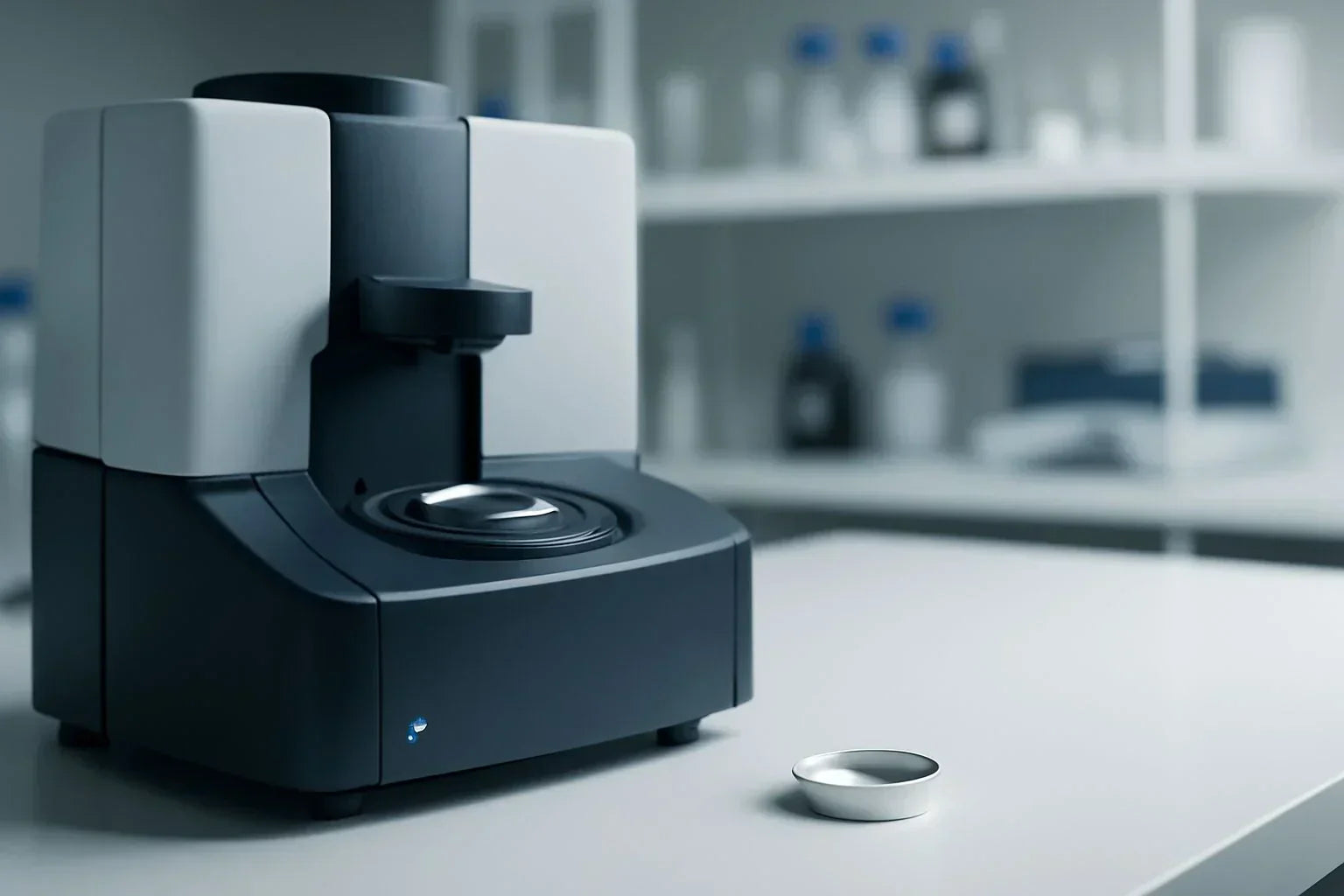 TA Instruments Discovery Series DSC instrument, illustrating key factors for purchasing DSC sample pans such as compatibility, material, and application needs for accurate thermal analysis.