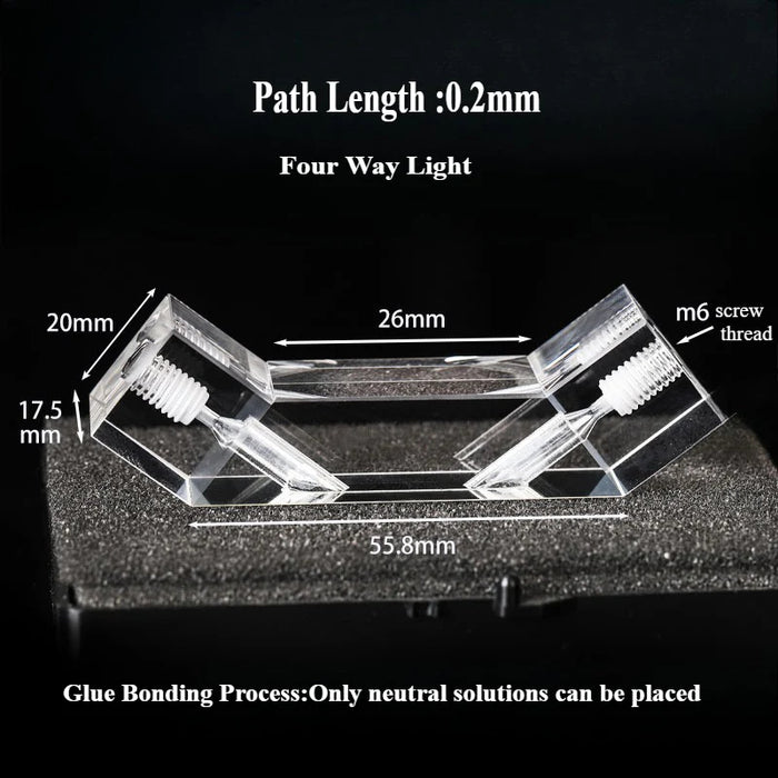 Quartz Flowing Cells Quartz 0.2mm Smaple Flowing Cuvettes | NEXACULE - Flow Cuvettes