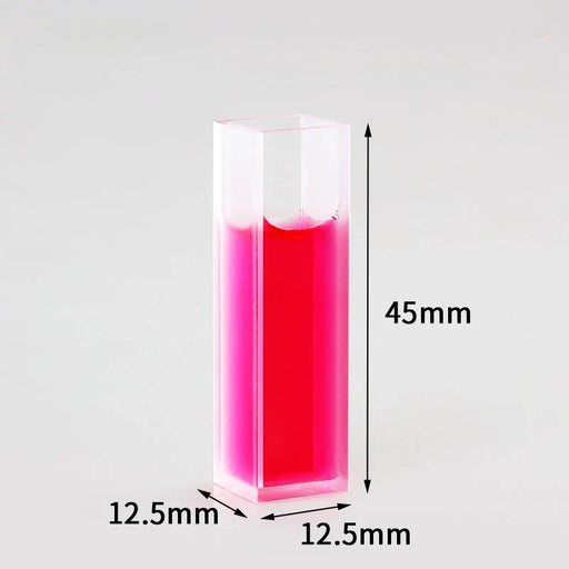 3.5ml Standard Quartz Cell with Lid and Leve Bottom 10mm | NEXACULE - UV Quart Cuvettes