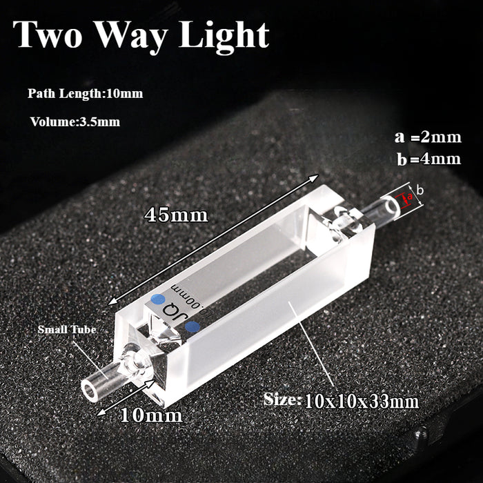 3.5ML Quartz Fluorescence Flow Cuvette Cell with Glass Tube | NEXACULE - Sealed Cuvettes