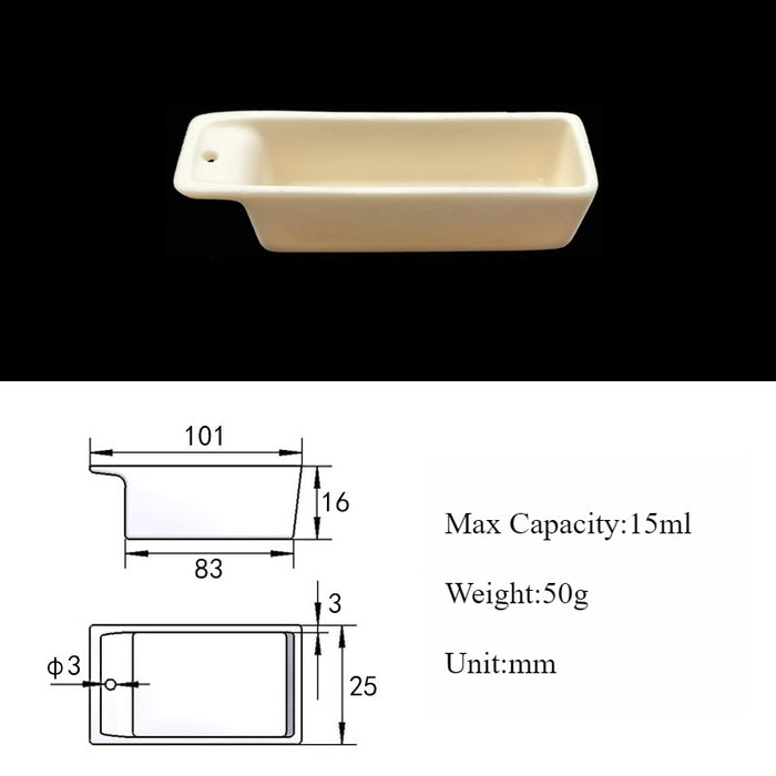 99Al2o3 Alumina Ceramic Corundum Boat High Alumina with Hole| NEXACULE - Alumina Ceramic