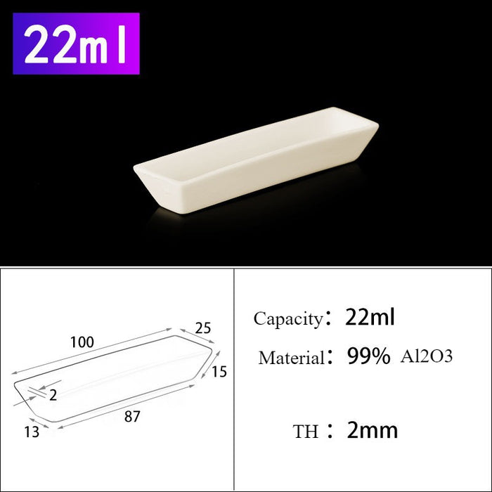 99Alumina Ceramic Aluminum Melting Crucible Boats Trapezoid | NEXACULE - Alumina Ceramic