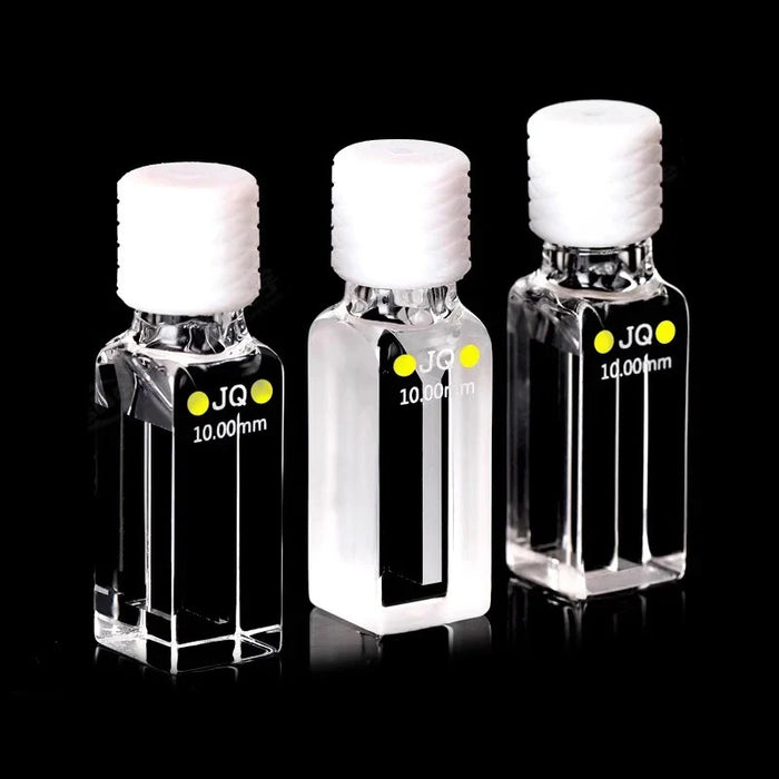 Quartz Cuvette Cell with Screw Cap UV Closed Four Way Light | NEXACULE - Subminiature Cuvettes