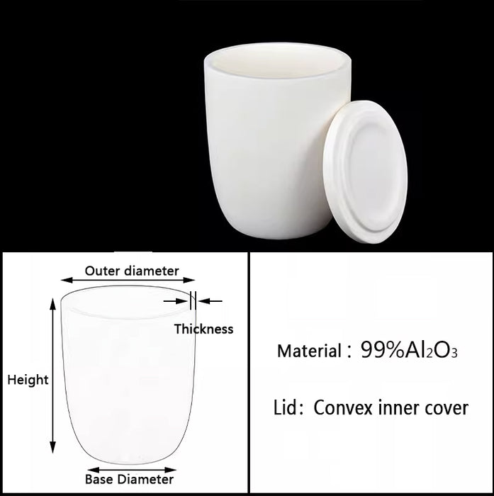 99% Ceramic Alumina Crucibles Aluminum Oxide Crucible Arc | NEXACULE - Alumina crucibles