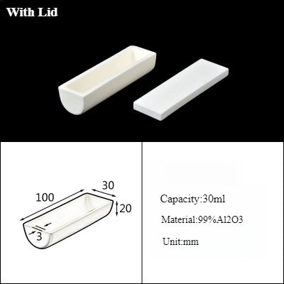 Alumina Crucible Boat Ceramic High Alumina Colmbustion Boat| NEXACULE - Alumina Ceramic