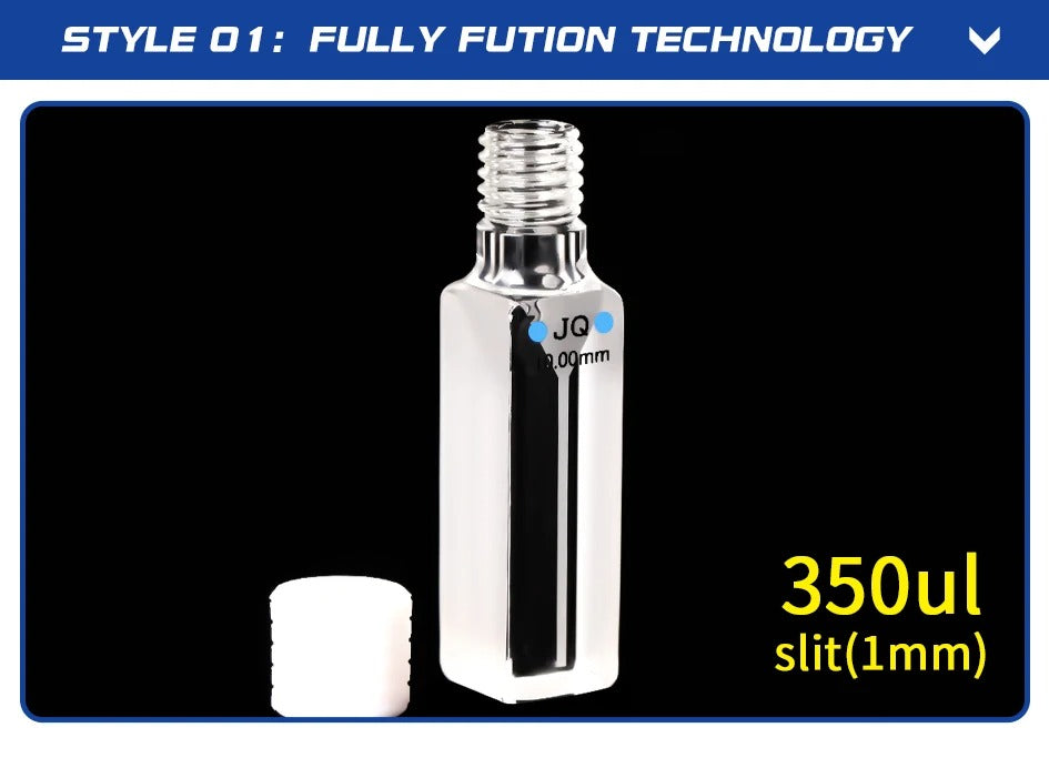 Micro Quartz Screw Sealed Cuvette Cells with lid 350ul-1750ul | NEXACULE - Subminiature Cuvettes