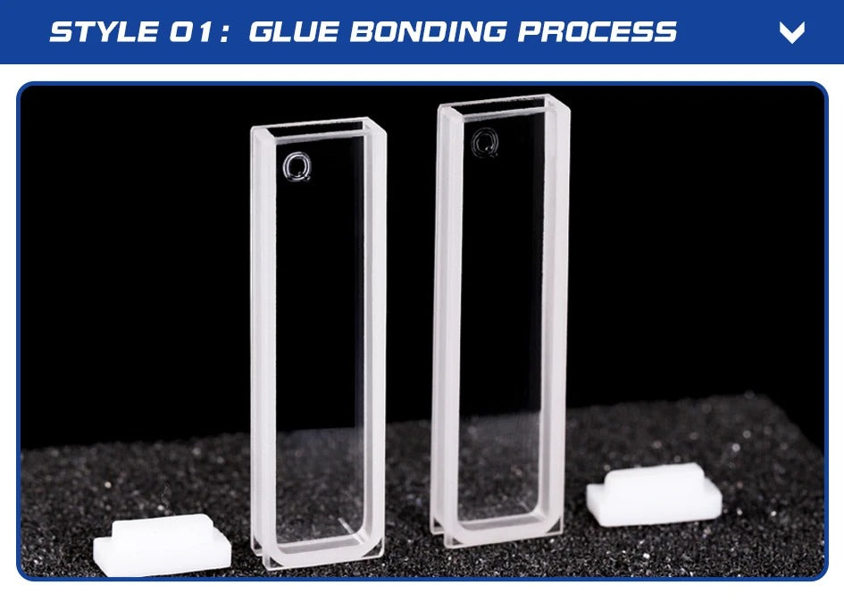 2pcs Quartz Cuvette Cells with Lid for Spectrophotometer Lab | NEXACULE - UV Quart Cuvettes