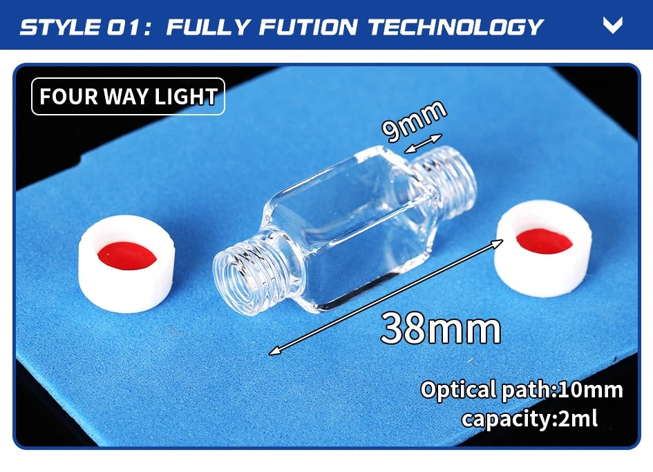 Quartz Fluorescent Flow Colorimetric Dish Four-Way Light | NEXACULE - Flow Cuvettes