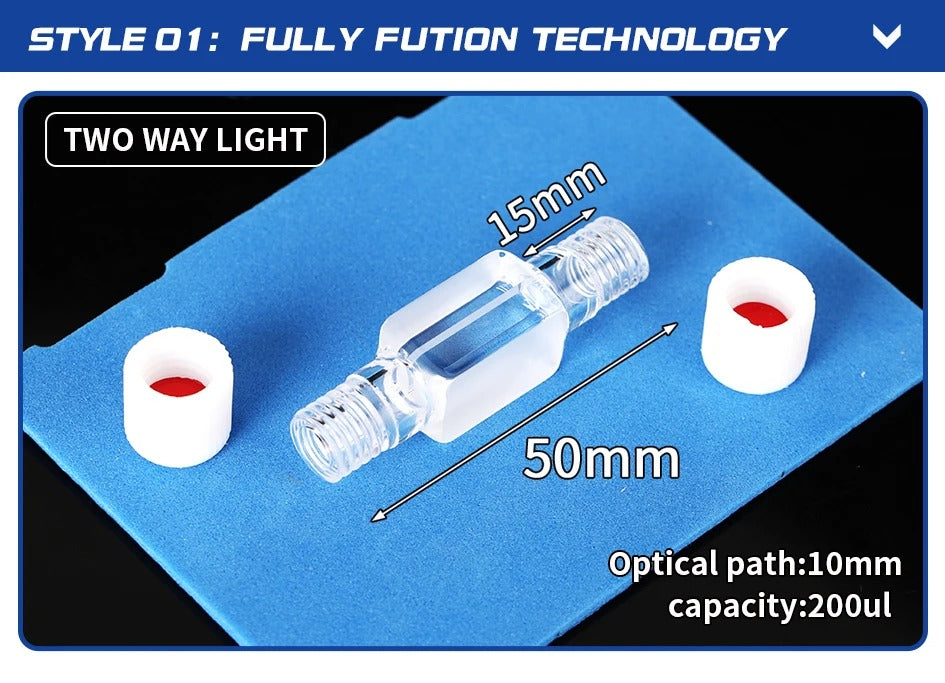Quartz MicroFlow Cell Spiral Colorimetric Dish UV Transparent | NEXACULE - Flow Cuvettes