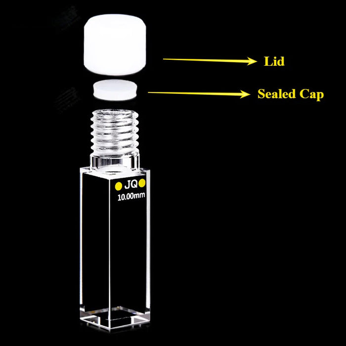 3.5ml Quartz Cuvette Cell with Screw Thead Five Way Light | NEXACULE - Sealed Cuvettes