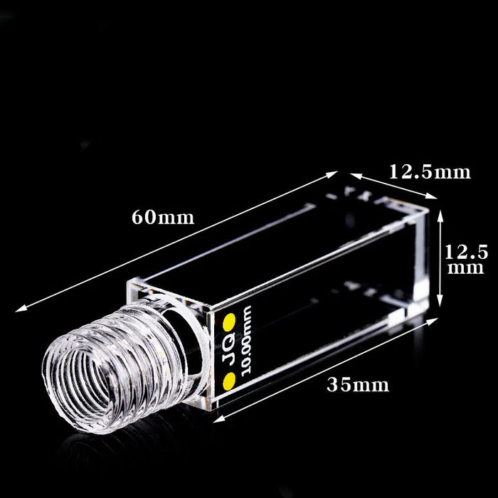3.5ml Quartz Cuvette Cell with Screw Thead Five Way Light | NEXACULE - Sealed Cuvettes