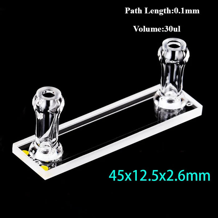 30-600ul Optical UV Flow Quartz Cuvette Cell with Two Tubes | NEXACULE - Flow Cuvettes