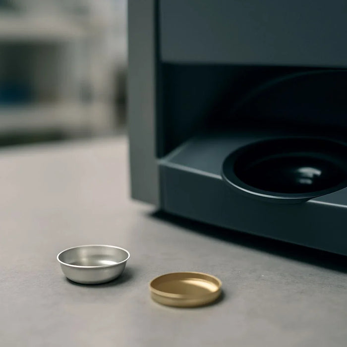 DSC sample preparation with hermetic pans to prevent contamination and sample loss