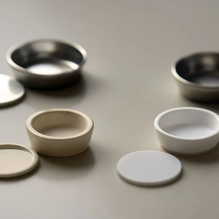 Guide to choosing sample pans with lids for thermal analysis applications, key materials and lid recommendations for DSC and TGA tests