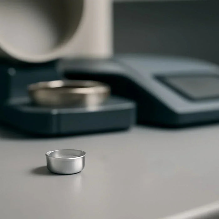 Hermetic pans used in DSC thermal analysis in laboratory setting