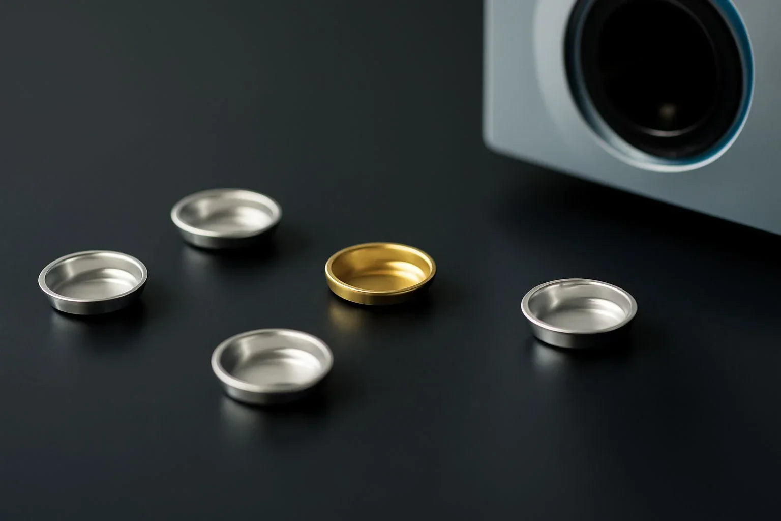 High-precision DSC pans for thermal analysis with TA Instruments setup