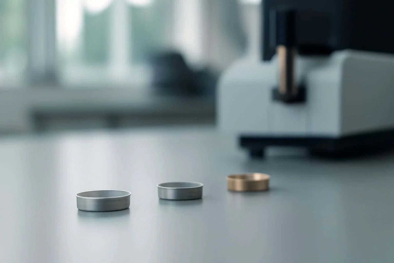 High-precision PerkinElmer sample pans for thermal analysis in laboratory testing