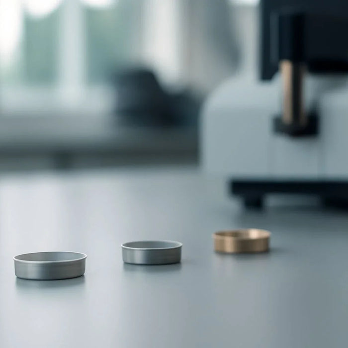 High-precision PerkinElmer sample pans for thermal analysis in laboratory testing
