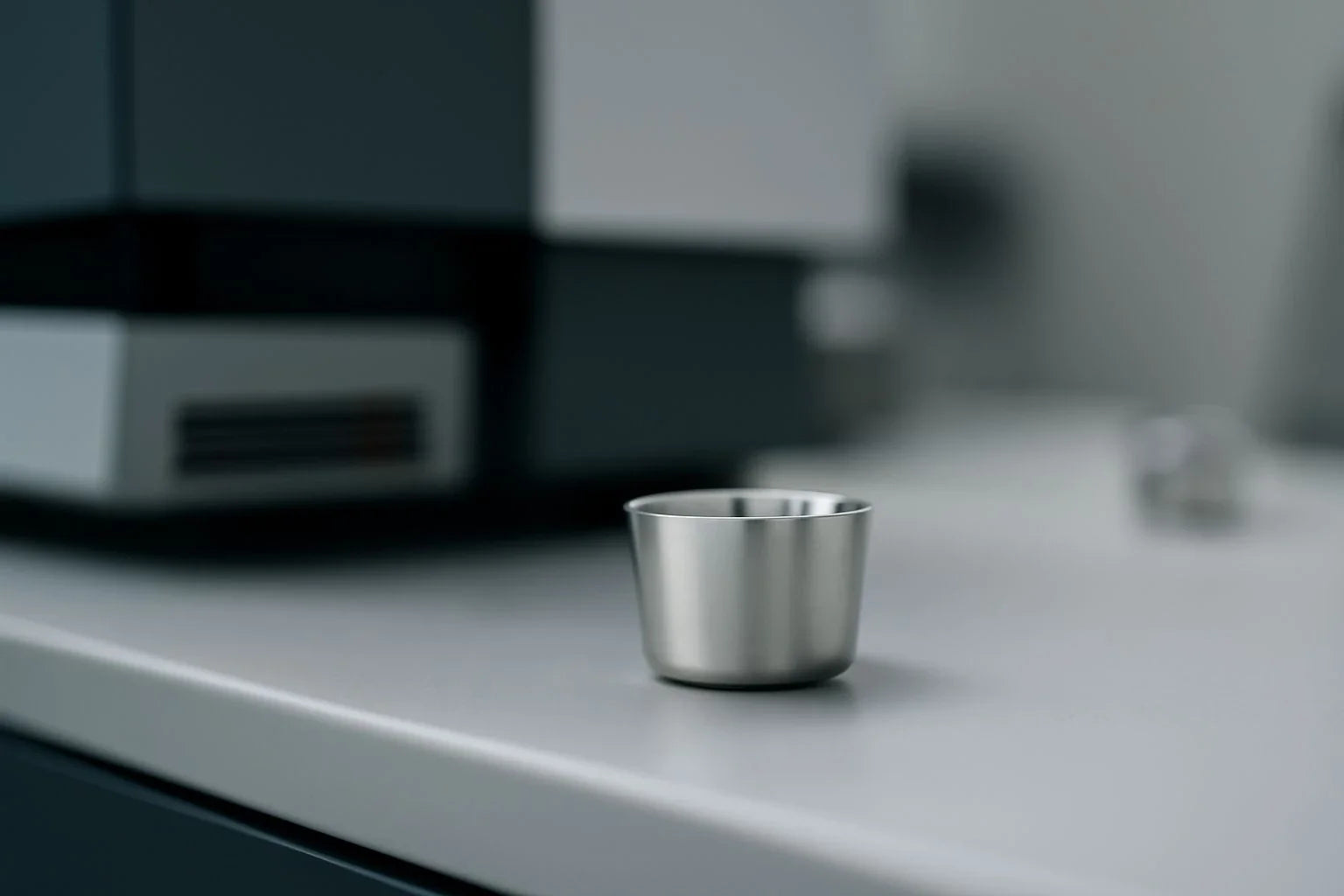 High-temperature platinum crucible for thermal analysis with precise specifications and material resistance
