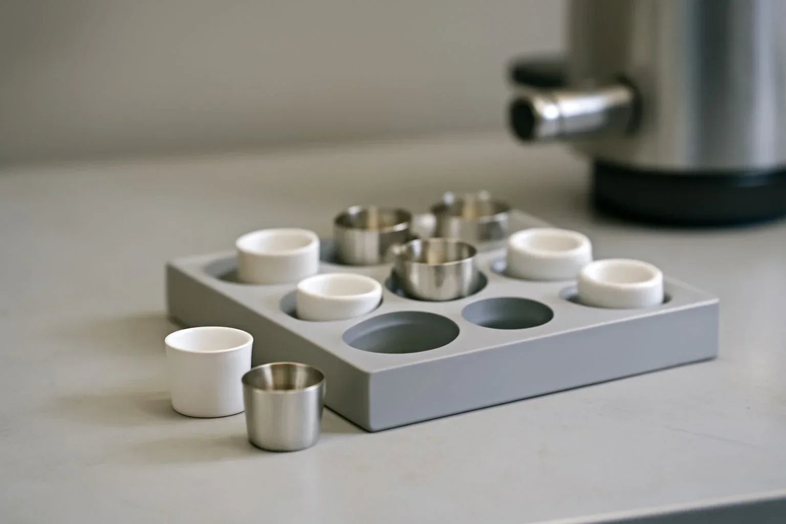 High precision crucibles used in laboratory research for thermal analysis