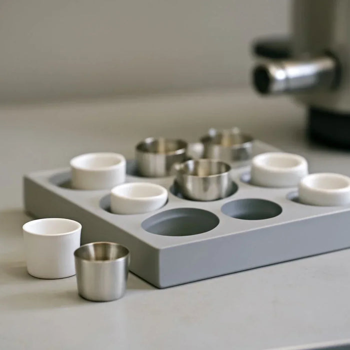 High precision crucibles used in laboratory research for thermal analysis