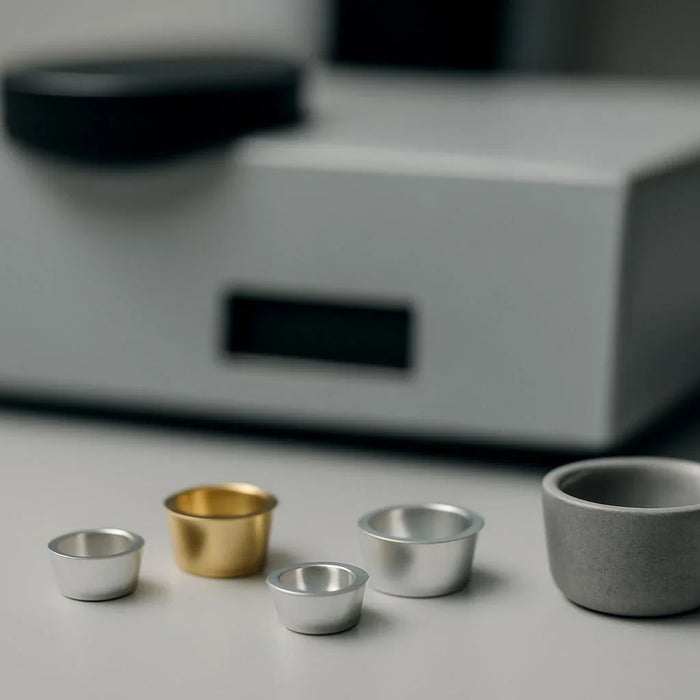 Shimadzu DSC crucibles with high precision material options for accurate thermal analysis