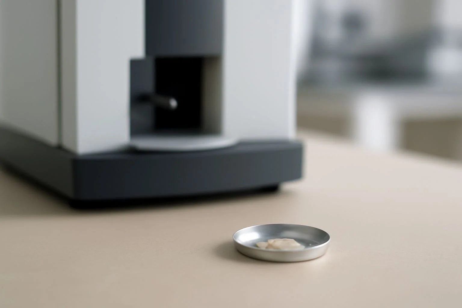 TGA analysis setup with sample pans and thermal equipment