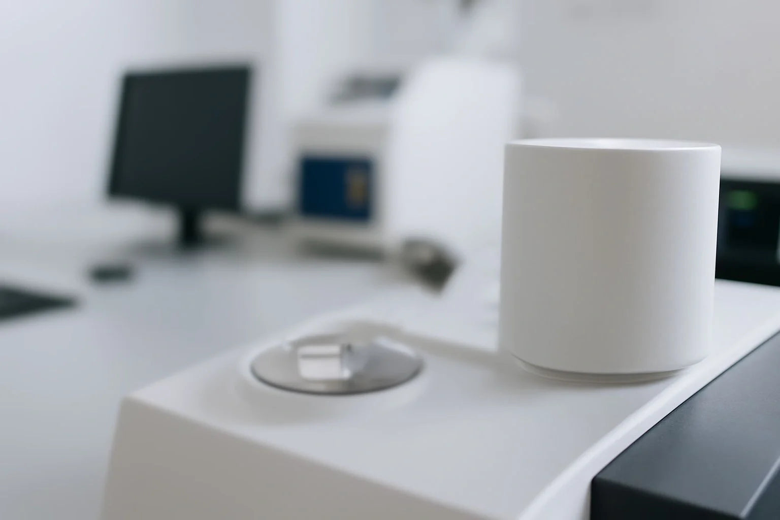 Thermal analysis equipment in a controlled laboratory environment, emphasizing the importance of proper sample preparation and calibration for accurate results.