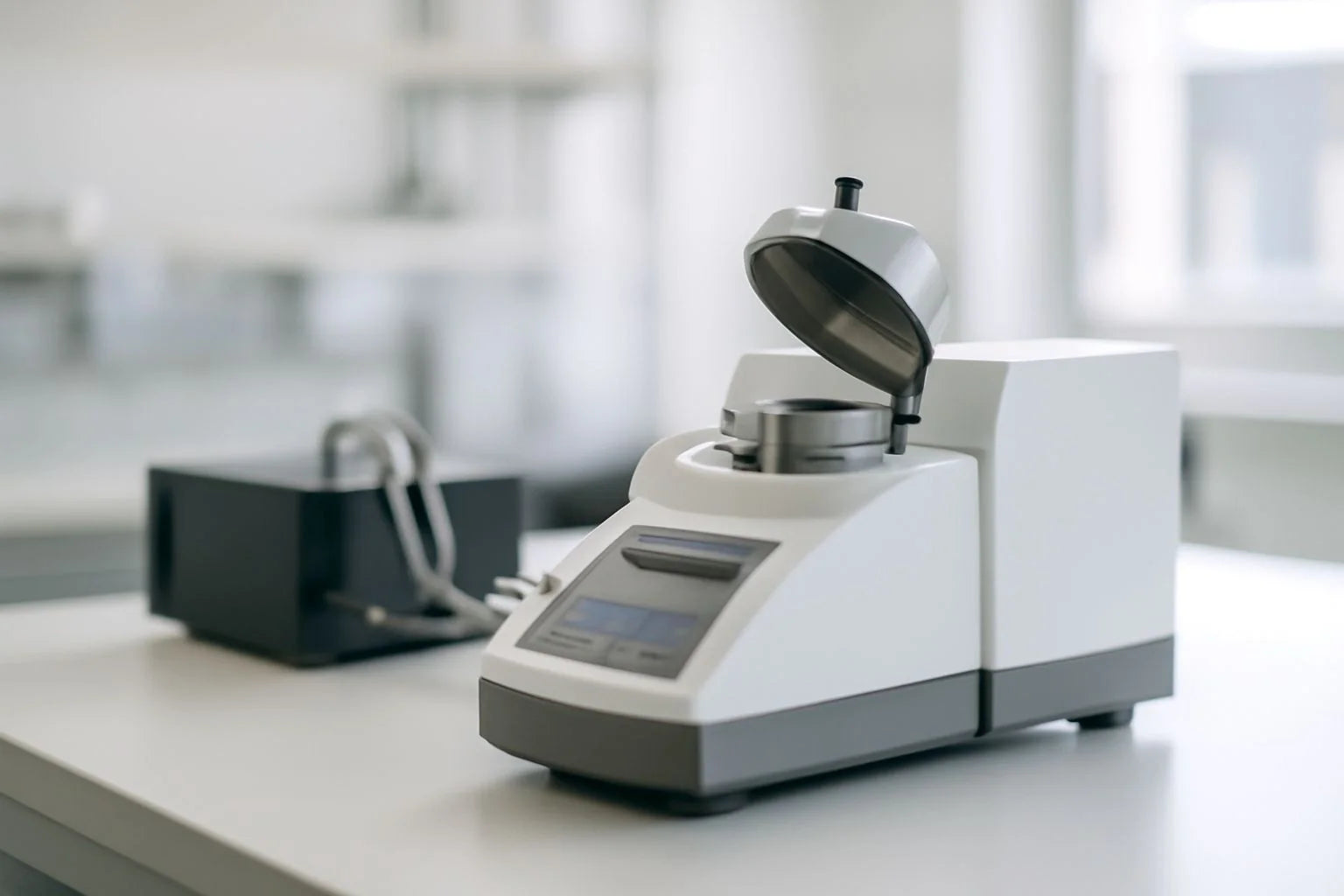 Thermal analysis equipment used in DSC and TGA, showcasing a laboratory setup for material testing.