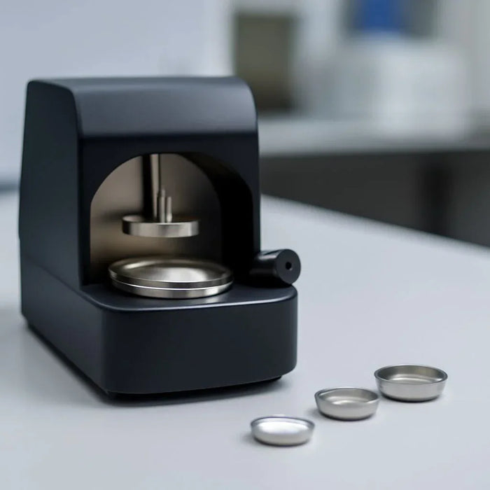 Thermal analysis experiment setup with sample pans, illustrating the impact of material properties on heat transfer and data accuracy.