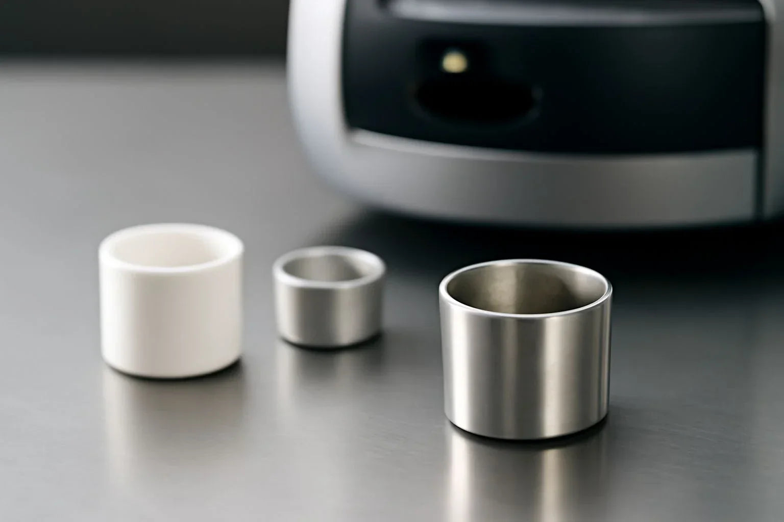 Thermal analyzer crucibles for lithium battery research, crucial for accurate testing and analysis of battery stability.
