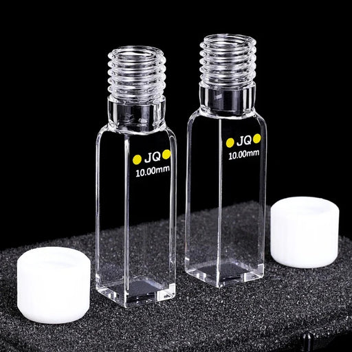 Quartz Fluorescence Cuvette Cell with Screw Cap 10mm for Lab| NEXACULE - Sealed Cuvettes