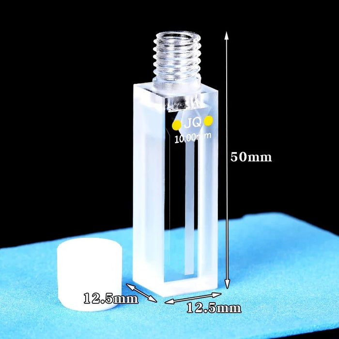 700ul Quartz Cuvette Cell with Screw Cap 10mm Two way Light | NEXACULE - Subminiature Cuvettes