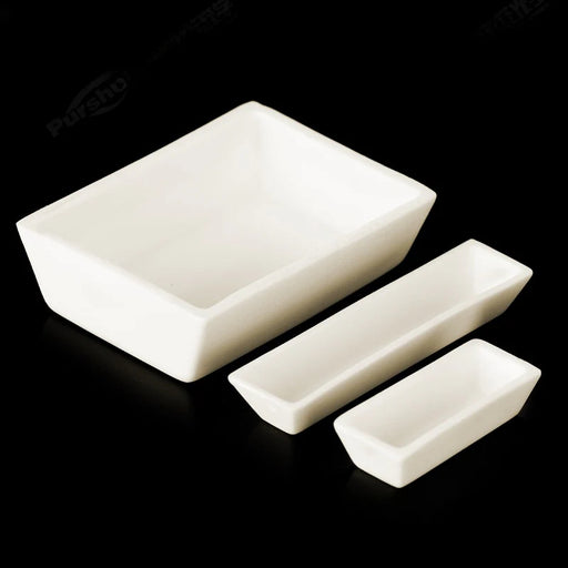99Alumina Ceramic Aluminum Melting Crucible Boats Trapezoid | NEXACULE - Alumina Ceramic