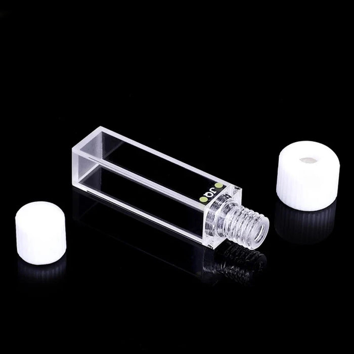 3.5ml Quartz Fluorescence Cuvette Cell with Screw Cap 10mm| NEXACULE - Sealed Cuvettes