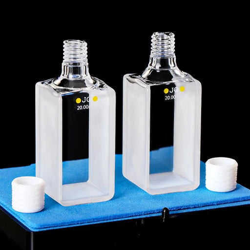 17ml Quartz Cell with Screw Cap 20mm Quartz Screw Bottle | NEXACULE - Sealed Cuvettes