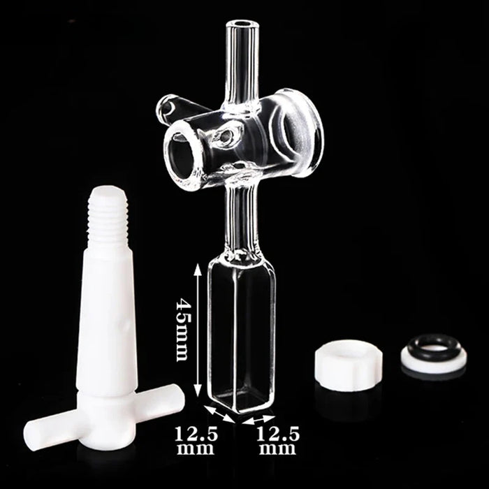 1pcs Quartz Cuvette Cell with Screw Cap 10mm Two Channel | NEXACULE - Fluorescence Cuvettes