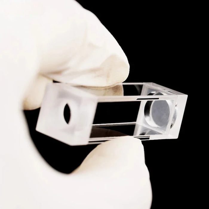3.5ml Quartz Fluorescence Cell With Stopper Tape Notch 10mm| NEXACULE - Sealed Cuvettes