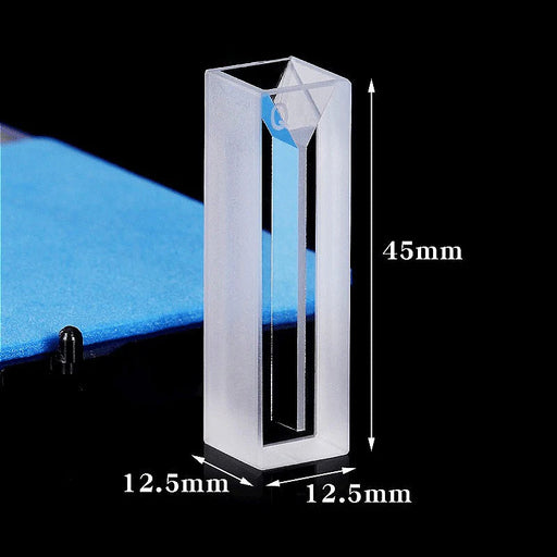 10mm Micro Quartz Cuvette with Lid 2 Sides Clear Cells | NEXACULE - UV Quart Cuvettes