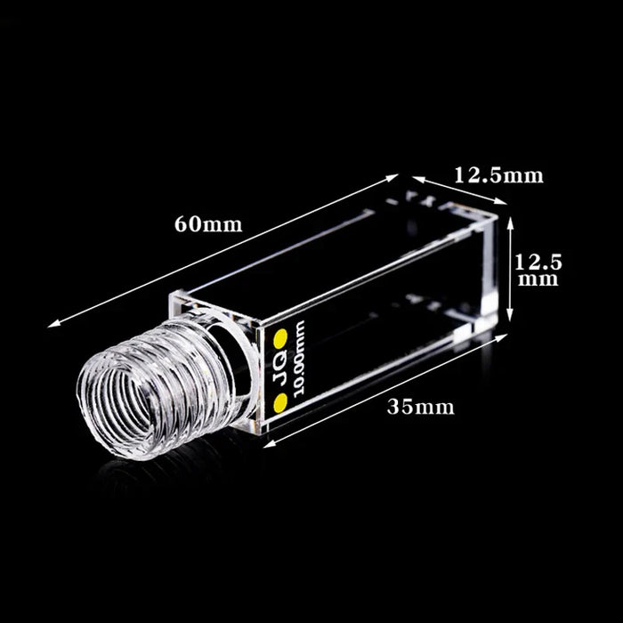 3.5ml Quartz Spiral Cuvette 10mm Spiral Cell Four way light | NEXACULE - Sealed Cuvettes