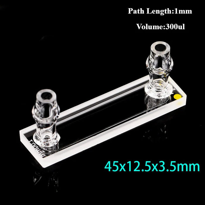 30-600ul Optical UV Flow Quartz Cuvette Cell with Two Tubes | NEXACULE - Flow Cuvettes