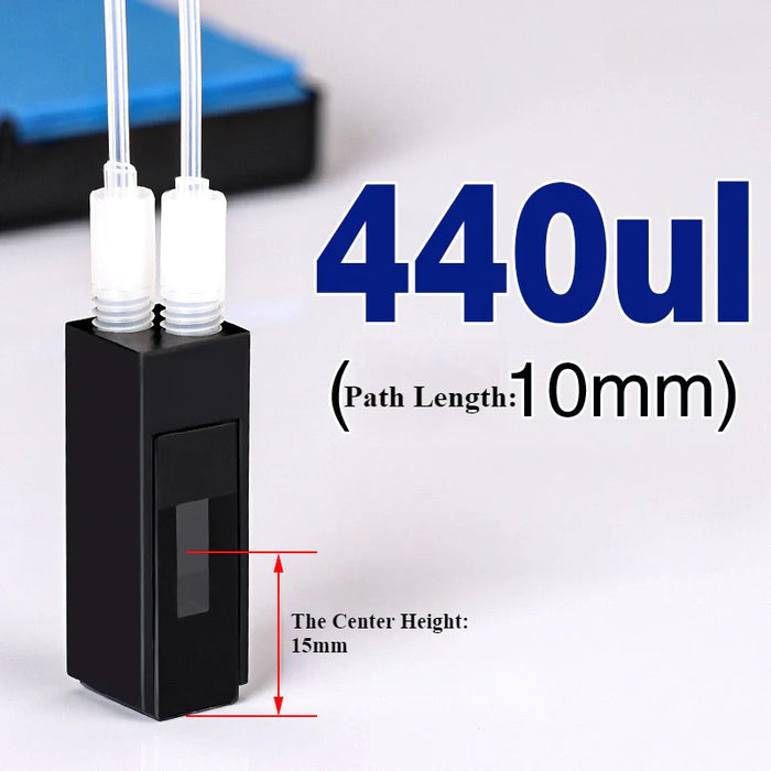 60ul-600ul Quartz Flow Cuvette Quartz Cell Two Way Light | NEXACULE - Flow Cuvettes