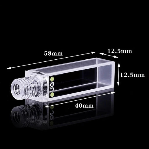 3.5ml Quartz Fluorescence Cuvette Cell with Screw Cap 10mm| NEXACULE - Sealed Cuvettes