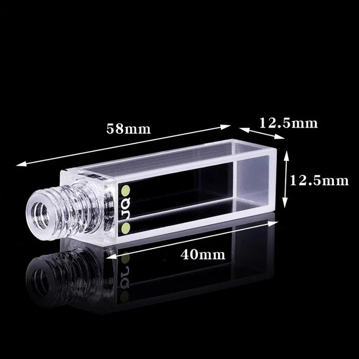 3.5ml Quartz Fluorescence Cuvette Cell with Screw Cap 10mm| NEXACULE - Sealed Cuvettes