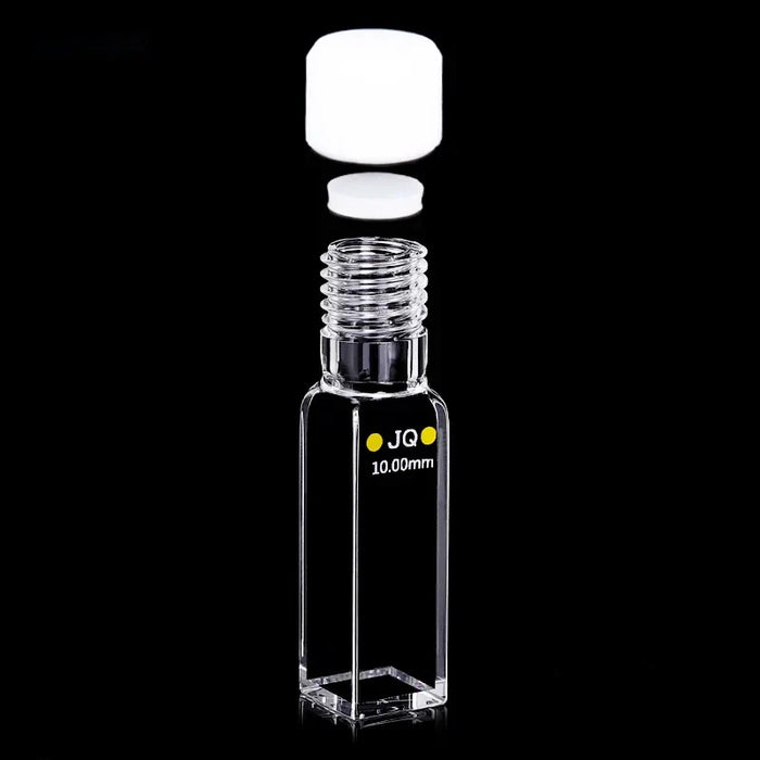 Quartz Fluorescence Cuvette Cell with Screw Cap 10mm for Lab| NEXACULE - Sealed Cuvettes