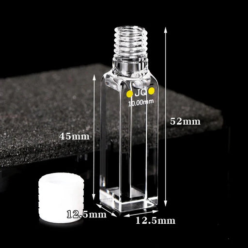 1.75ML Quartz Cuvette Cell with Screw Cap 10mm Four Way Light| NEXACULE - Sealed Cuvettes