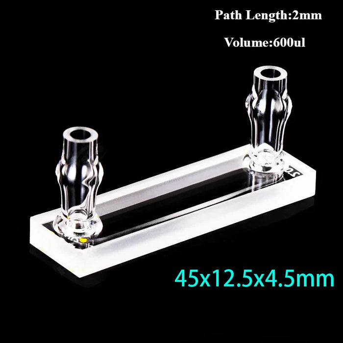 30-600ul Optical UV Flow Quartz Cuvette Cell with Two Tubes | NEXACULE - Flow Cuvettes