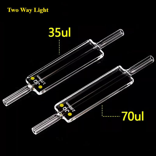 Quartz Micro Flow Cell 10mm Quartz Cuvettes Two Way Light  | NEXACULE - Flow Cuvettes