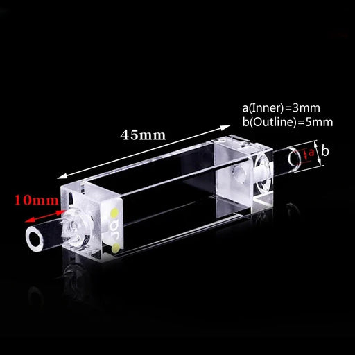 3.5ML Quartz Fluorescence Flow Cuvette Cell with Glass Tube | NEXACULE - Sealed Cuvettes