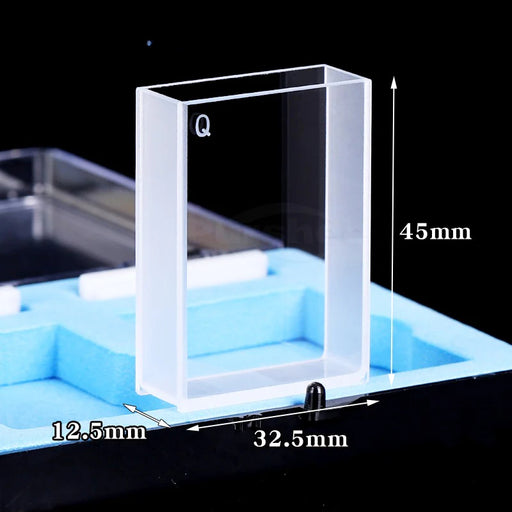 10.5ml Quartz Glass Cuvette Two Polished Windows | NEXACULE - UV Quart Cuvettes